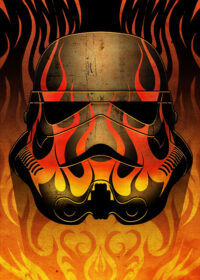 Star wars Stormtrooper Flames Poster