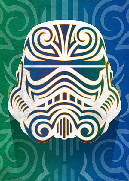 Star Wars Stormtrooper Tribal Poster