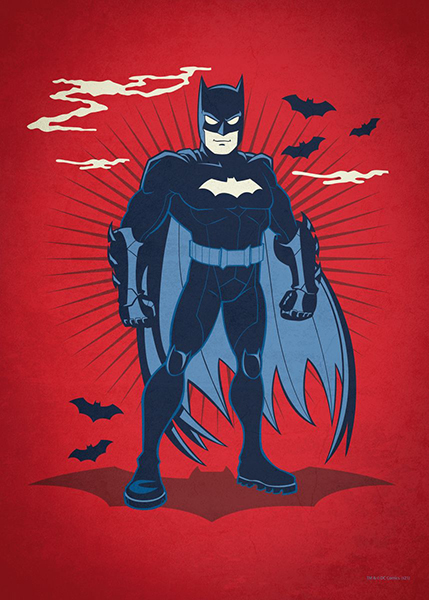 Batman Red Comic Poster