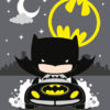 Dark Knight Chibi Batman Driving Bat Mobile Poster