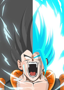 Dragon Ball Goku Saiyan X Blue Art Poster