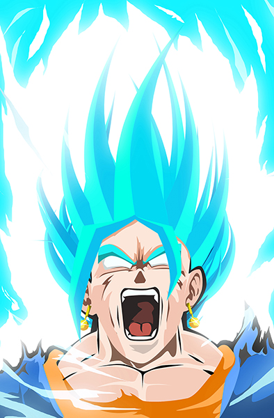 Dragon Ball Goku Super Blue Boost Art Poster