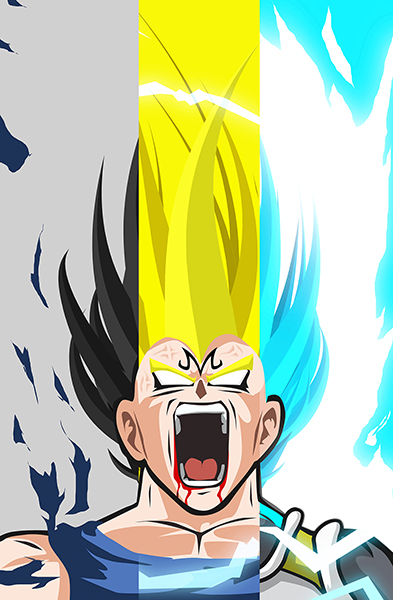 Dragon Ball Majin Vegeta Power Up Poster