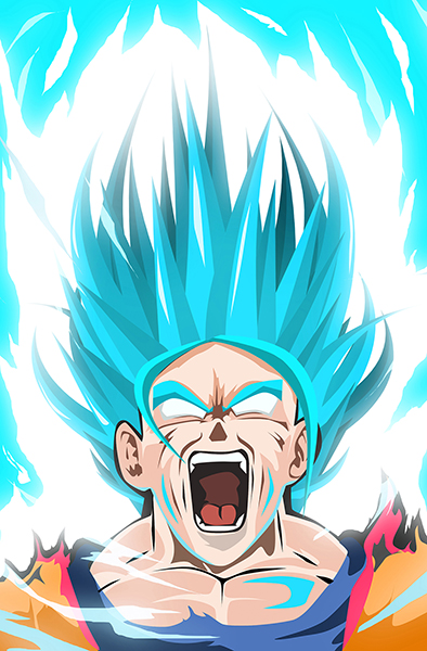 Dragon Ball Super Goku Basic Blue Poster