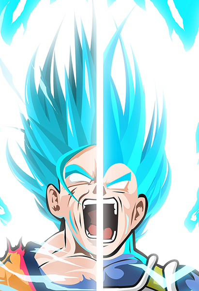 Dragon Ball Super Goku X Vegeta Art Poster