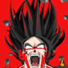 Dragon Ball Super Red Angry Goku Poster