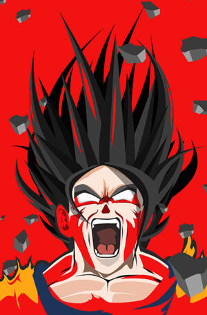 Dragon Ball Super Red Angry Goku Poster