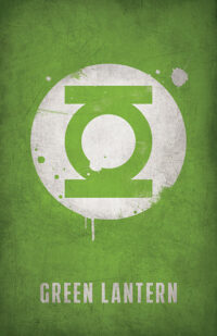 Green Lantern Minimal Logo Poster