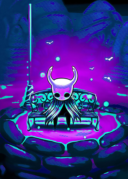 Lonely Night Hollow Knight Poster