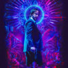 Neon John Wick Art Poster