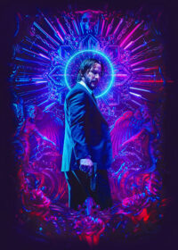 Neon John Wick Art Poster