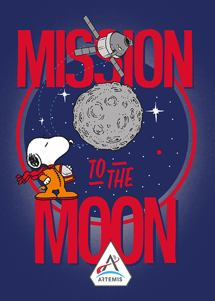 Peanuts Mission To The Dark Moon Poster