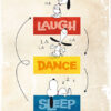 Peanuts Snoopy Laugh Dance Sleep Poster