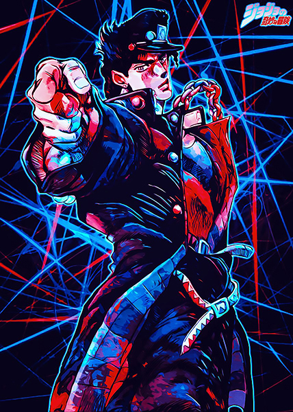 Retro Jojo's Bizarre Adventure Poster