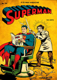 Superman Barber Hair Cut Comic Poster