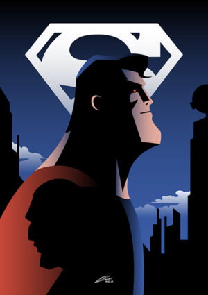 Superman Man Of Steel Comic Art Poster