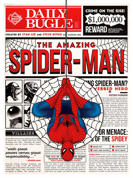 The Amazing Spider-man News Paper Cover Poster