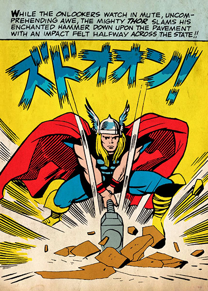 Thor Hammer Comics Poster