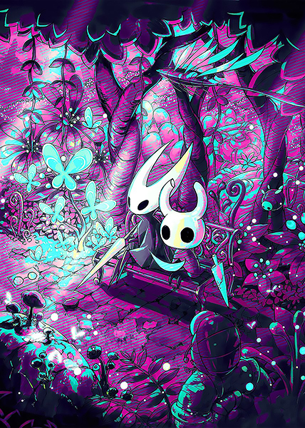 Voilet Garden Hollow Knight Poster