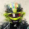 Lewis Hamilton Abstract Poster