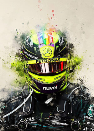 Lewis Hamilton Abstract Poster