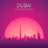 Neon Dubai Skyline Poster