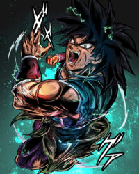 Angry Bardock Dragon Ball Comic Poster