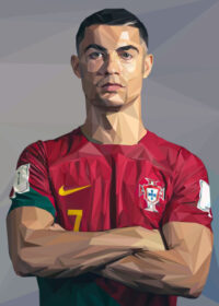 Cr7 Cristiano Ronaldo Popart Poster