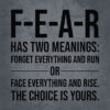 Fear Has Two Meanings Poster