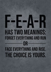 Fear Has Two Meanings Poster