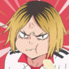 Frustrated Kenma Munching On Banana Haikyuu Poster