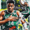 Giannis Antetokounmpo Basketball Player Poster