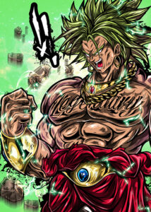 God Broly Dragon Ball Comic Poster