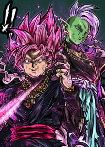 Goku Black And Zamasu Dragon Ball Comic Poster