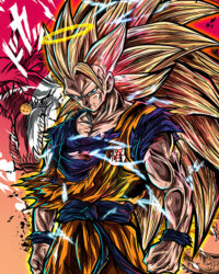 Goku Super Saiyan 3 Dragon Ball Comic Poster