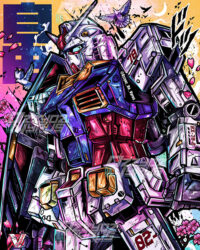 Gundam RX 78 Comic Poster