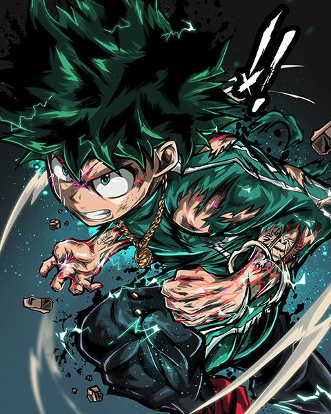 Izuku Midoriya My Hero Academia Comic Poster