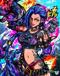 Jinx League Of Legends Comic Poster