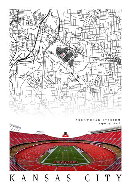 Kansas City Chiefs Stadium Poster