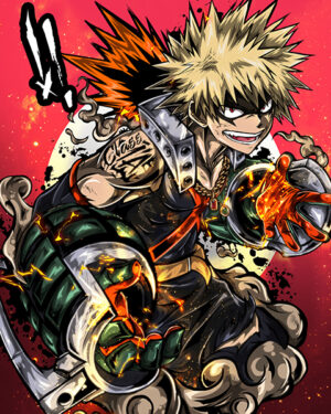 Katsuki Bakugo My Hero Academia Comic Poster