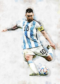 Lionel Messi Football Poster