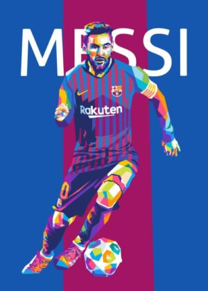 Lionel Messi Popart Poster