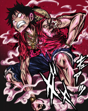 Luffy Gear 2 One Piece Comic Poster