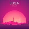 Neon Berlin Skyline Poster