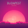 Neon Budapest Skyline Poster