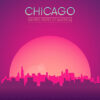 Neon Chicago Skyline Poster