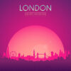 Neon London Skyline Poster