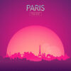 Neon Paris Skyline Poster