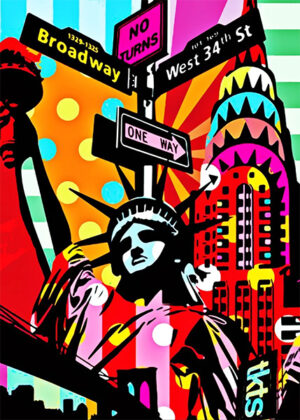 New York Abstract Art Poster