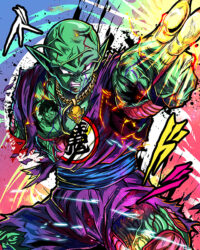 Piccolo Beam Cannon Dragon Ball Comic Poster